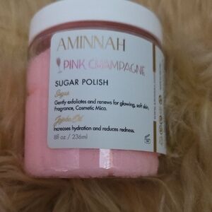 Aminnah Pink Champagne Sugar Polish - Pink Exfoliating Scrub
